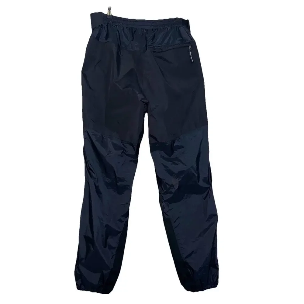 VTG North Face Full Side Zip GoreTex Shell Pants Men XL Black Y2K Snow Cold Gear